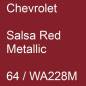 Preview: Chevrolet, Salsa Red Metallic, 64 / WA228M.